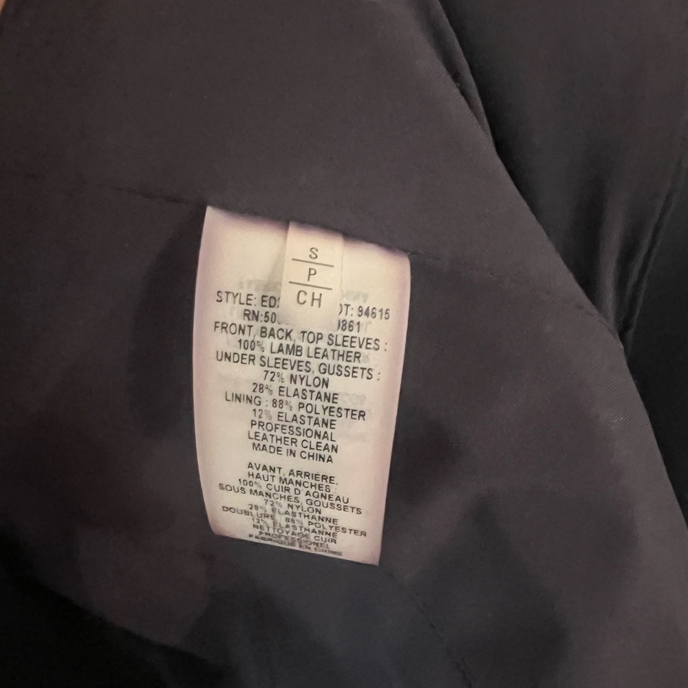 Elie tahari leather moto jacket - Picture 12 of 16